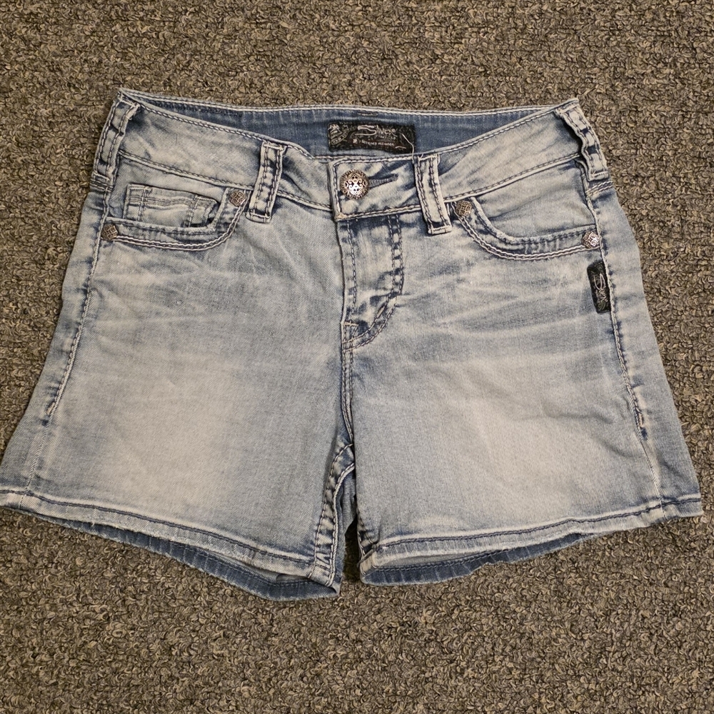 SILVER JEANS Denim Blue Women's Shorts SIZE 25